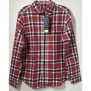 Impact Collection United By Blue Hemp Flannel Button-Down Shirt Men’s S Red